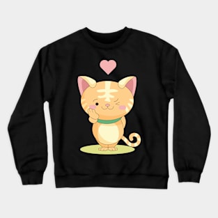 cat unicorn so cute funny Crewneck Sweatshirt